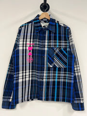 Off White Incompiuto Marina De Silva Blue Flannel