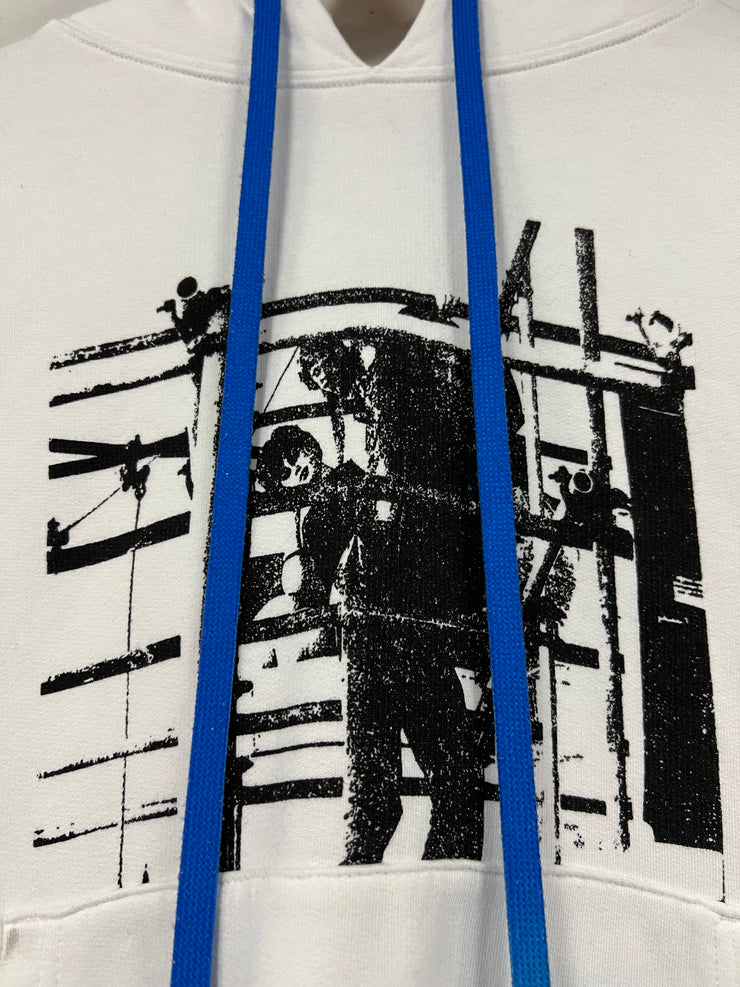 Off White Scaffolding Over Arrows White Hoodie