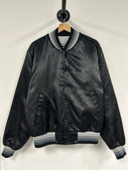 Vintage 90's Swingster Black & Grey Satin Varsity Jacket