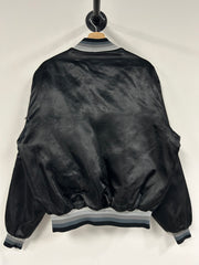 Vintage 90's Swingster Black & Grey Satin Varsity Jacket