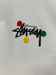 Stussy Dot Collage White Long Sleeve