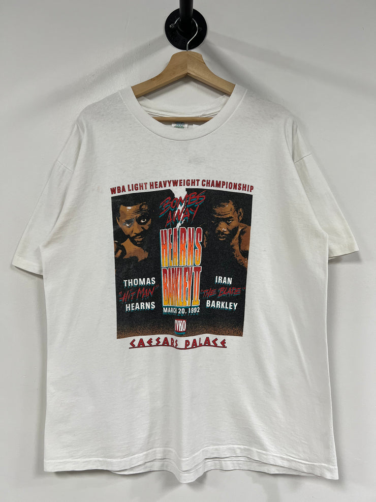 Vintage 1992 Boxing Hearns VS Barkley White Tee