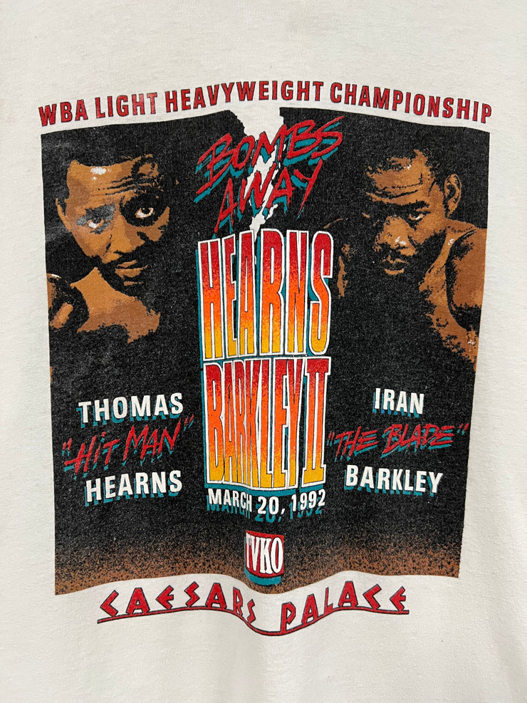 Vintage 1992 Boxing Hearns VS Barkley White Tee