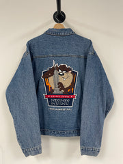 Vintage 1996 Looney Tunes Taz New York Blue Denim Jacket