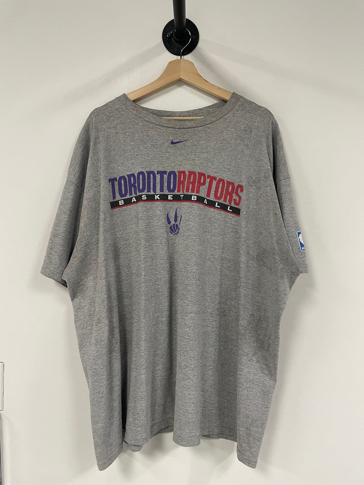 Vintage Nike Toronto Raptors Middle Swoosh Grey Tee