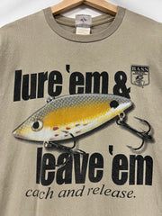 Vintage Fishing Lure Em' & Leave 'Em Tan Tee