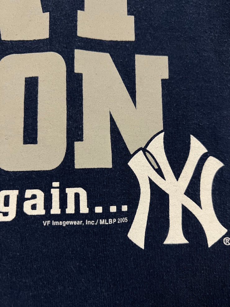 Vintage 2005 New York Yankees Beat Boston Again Navy Tee
