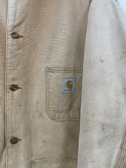 Vintage 90's Carhartt Chore Faded Beige Jacket - 60LC