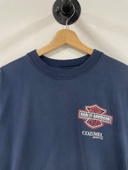 Vintage Harley Davidson Cozumel Mexico Navy Tee