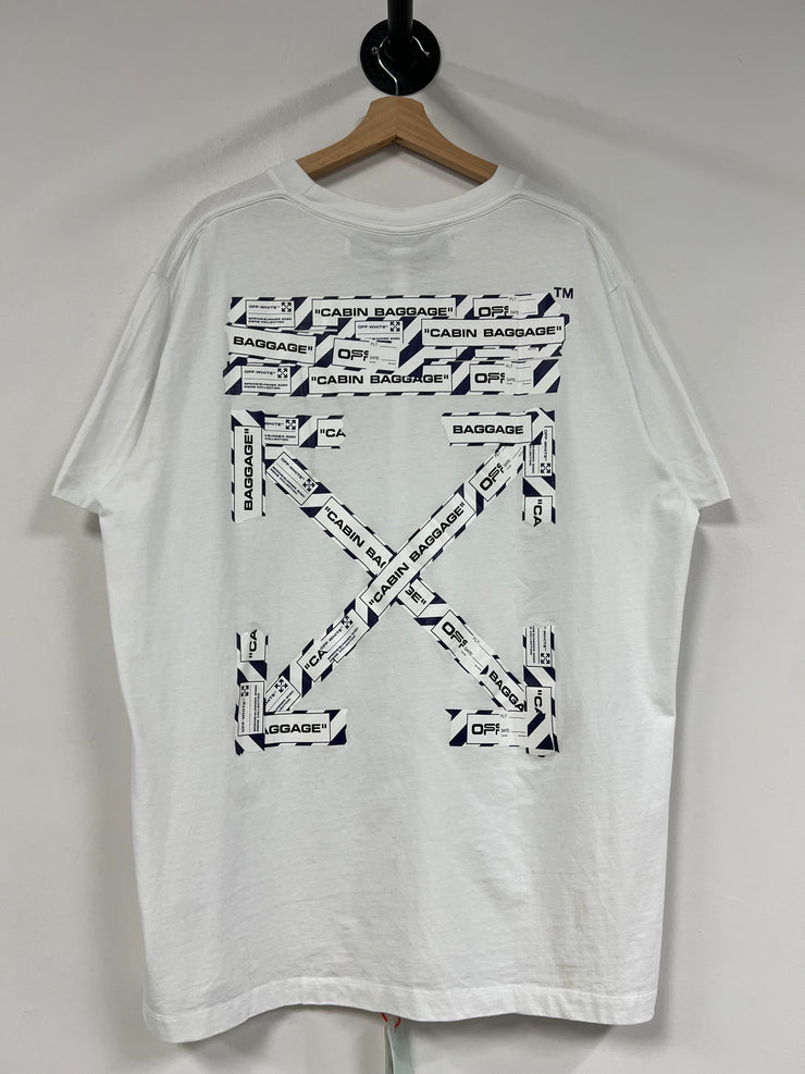 Off White Airport Tape Arrows White Tee