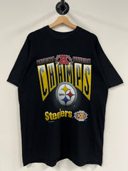 Vintage 1995 Pittsburgh Steelers Champs Black Tee