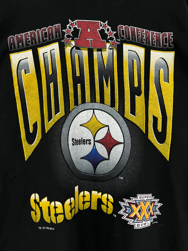 Vintage 1995 Pittsburgh Steelers Champs Black Tee