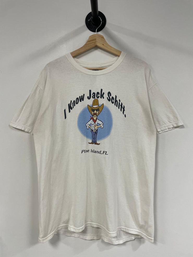 Vintage I Know Jack Schitt White Tee