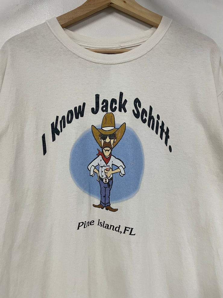 Vintage I Know Jack Schitt White Tee