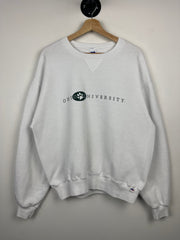 Vintage 90s Russell Athletic Ohio State University Dog Paw White Crewneck