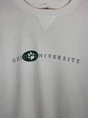 Vintage 90s Russell Athletic Ohio State University Dog Paw White Crewneck