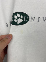 Vintage 90s Russell Athletic Ohio State University Dog Paw White Crewneck