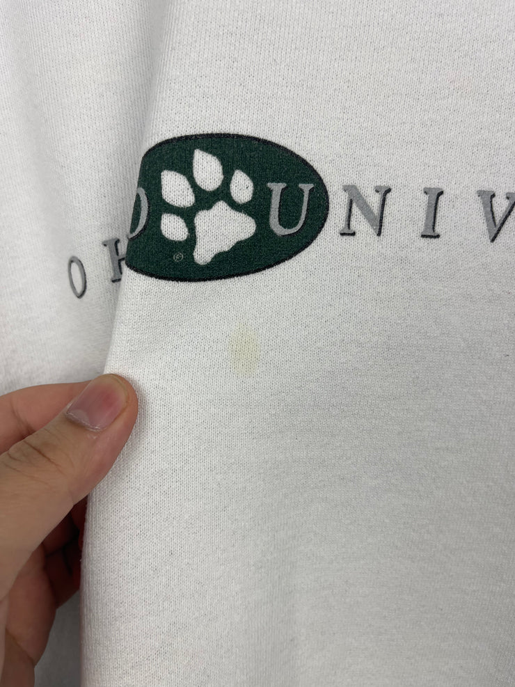 Vintage 90s Russell Athletic Ohio State University Dog Paw White Crewneck