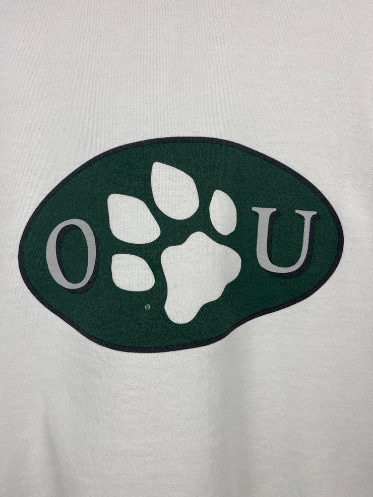 Vintage 90s Russell Athletic Ohio State University Dog Paw White Crewneck