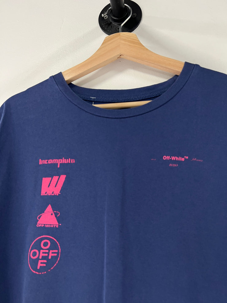 Off White Incompiuto Navy Tee