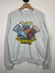 Vintage 90s North Carolina Tar Heels VS Mississippi State Bulldogs Football Grey Crewneck
