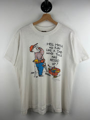 Vintage 90s Handyman Dad Tools Comedy White Tee