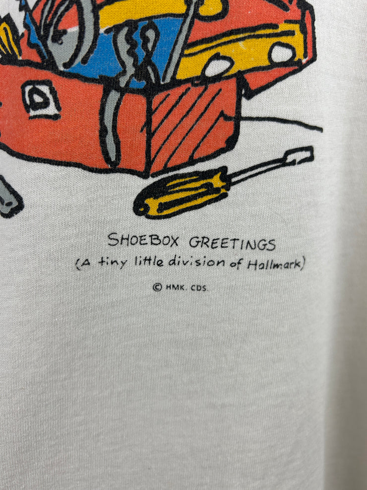 Vintage 90s Handyman Dad Tools Comedy White Tee