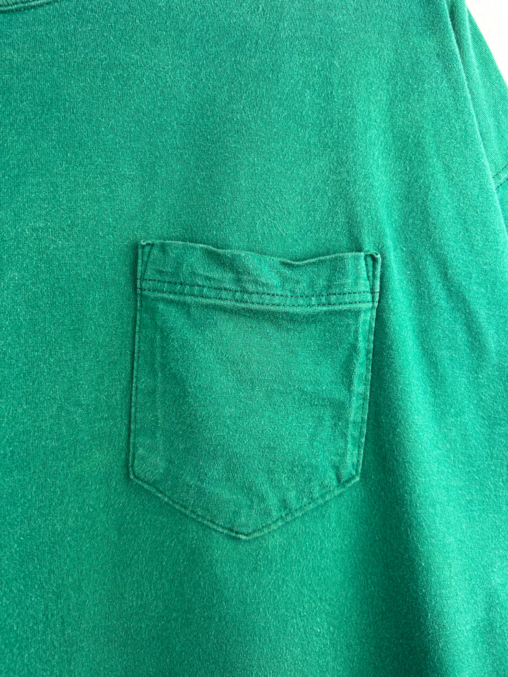 Vintage 90s Russell Athletic Green Pocket Tee
