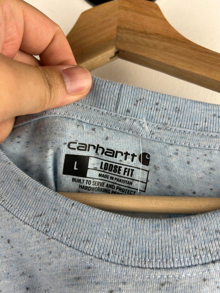 Vintage Carhartt Heather Blue Pocket Tee