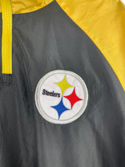 Vintage NFL Pittsburgh Steelers Quarter Zip Black Windbreaker