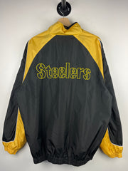 Vintage NFL Pittsburgh Steelers Quarter Zip Black Windbreaker