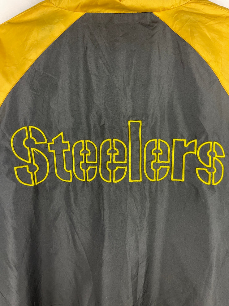 Vintage NFL Pittsburgh Steelers Quarter Zip Black Windbreaker