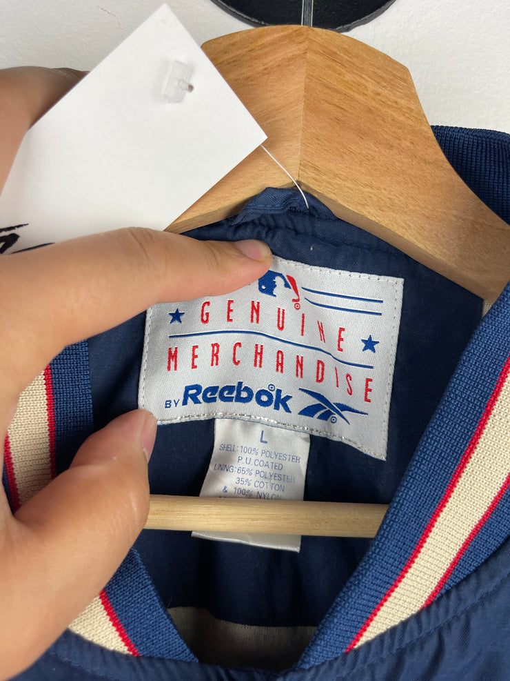Vintage 90s MLB Reebok New York Yankees Navy & Beige Windbreaker