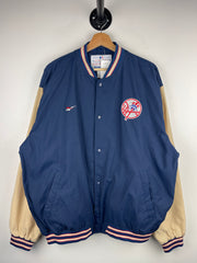Vintage 90s MLB Reebok New York Yankees Navy & Beige Windbreaker