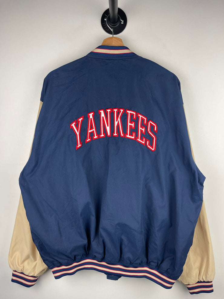 Vintage 90s MLB Reebok New York Yankees Navy & Beige Windbreaker