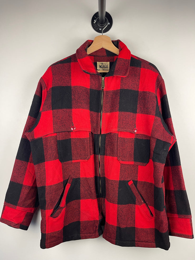 Vintage 60s Woolrich Buffalo Plaid Mackinaw Wool Hunting Jacket