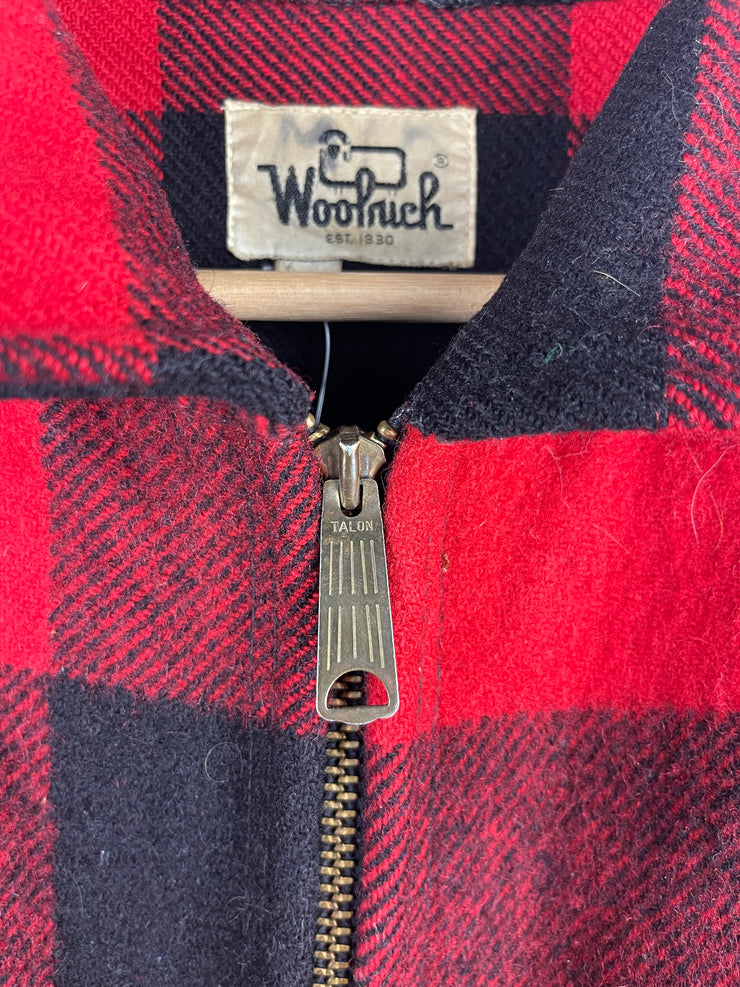 Vintage 60s Woolrich Buffalo Plaid Mackinaw Wool Hunting Jacket