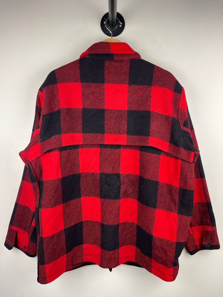 Vintage 60s Woolrich Buffalo Plaid Mackinaw Wool Hunting Jacket