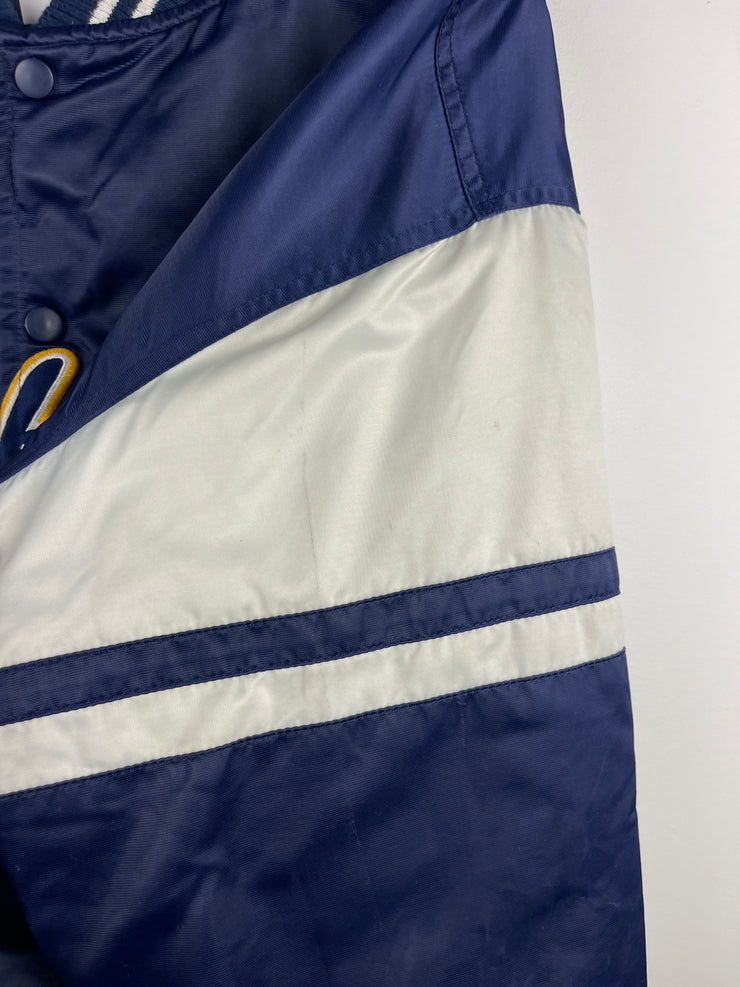Vintage NHL Buffalo Sabres Script Embroidered Satin Bomber Jacket