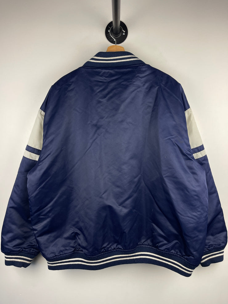 Vintage NHL Buffalo Sabres Script Embroidered Satin Bomber Jacket