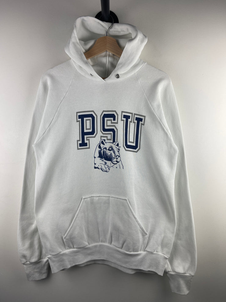 Vintage 80s Penn State University Nittany Lions White Hoodie