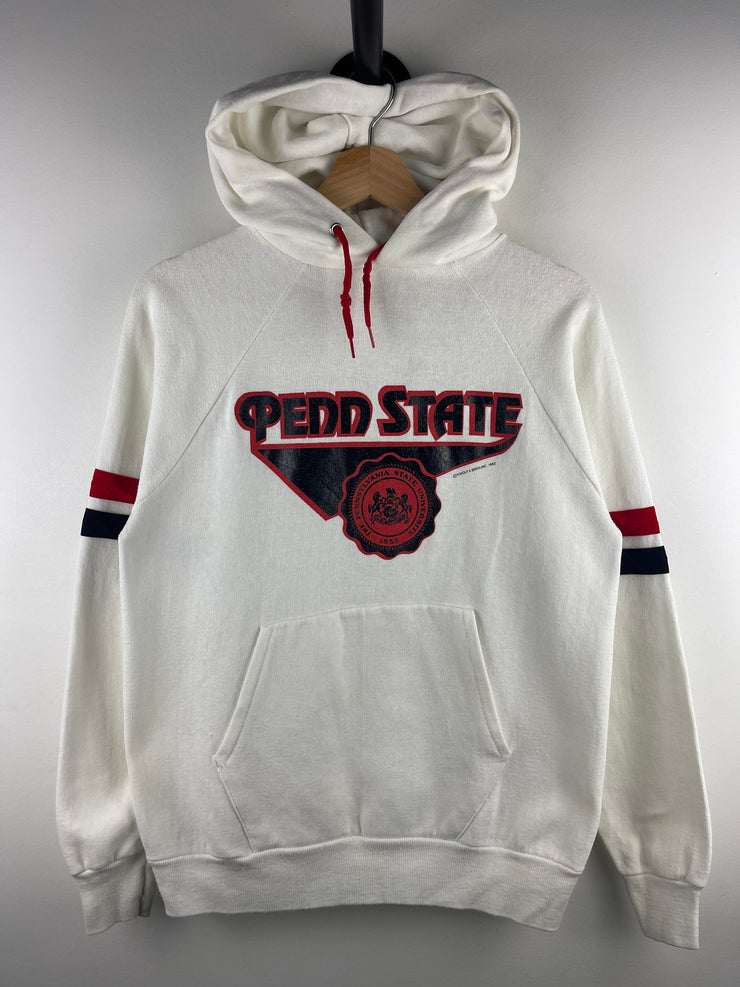 Vintage 80s Penn State University White & Red Hoodie