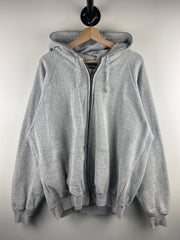 Vintage 90s Townsley Thermal Lined Blank Grey Zip Up Hoodie