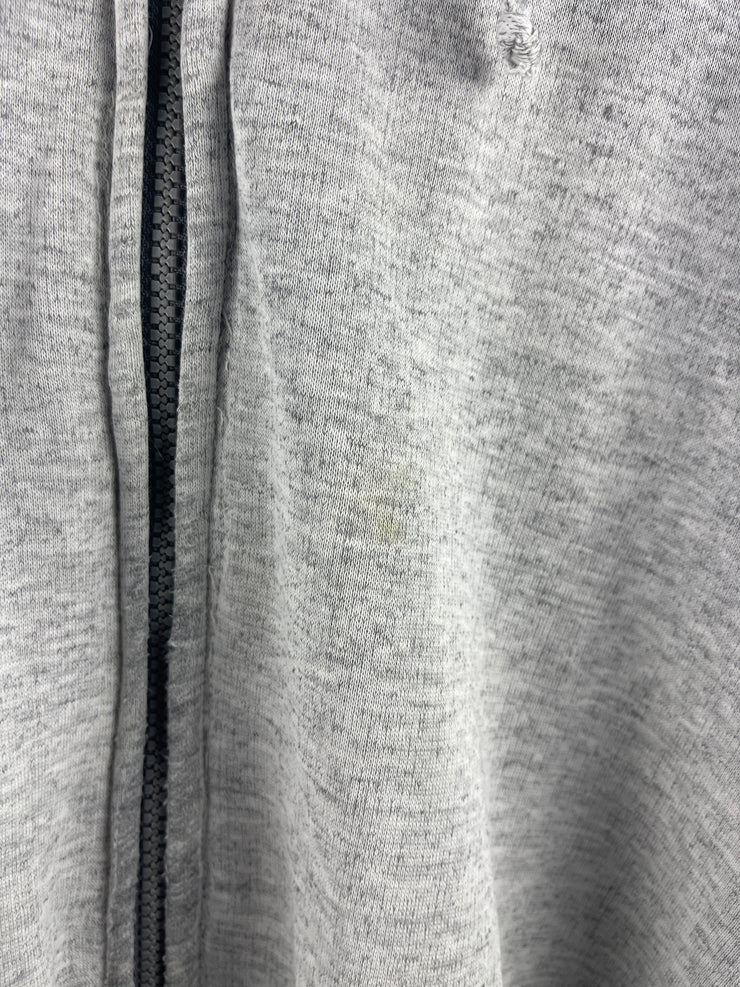 Vintage 90s Townsley Thermal Lined Blank Grey Zip Up Hoodie
