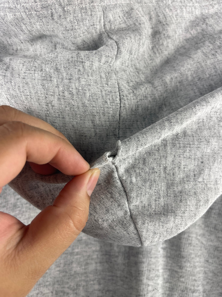 Vintage 90s Townsley Thermal Lined Blank Grey Zip Up Hoodie