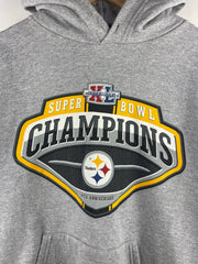 Vintage NFL Reebok Pittsburgh Steelers Grey Hoodie