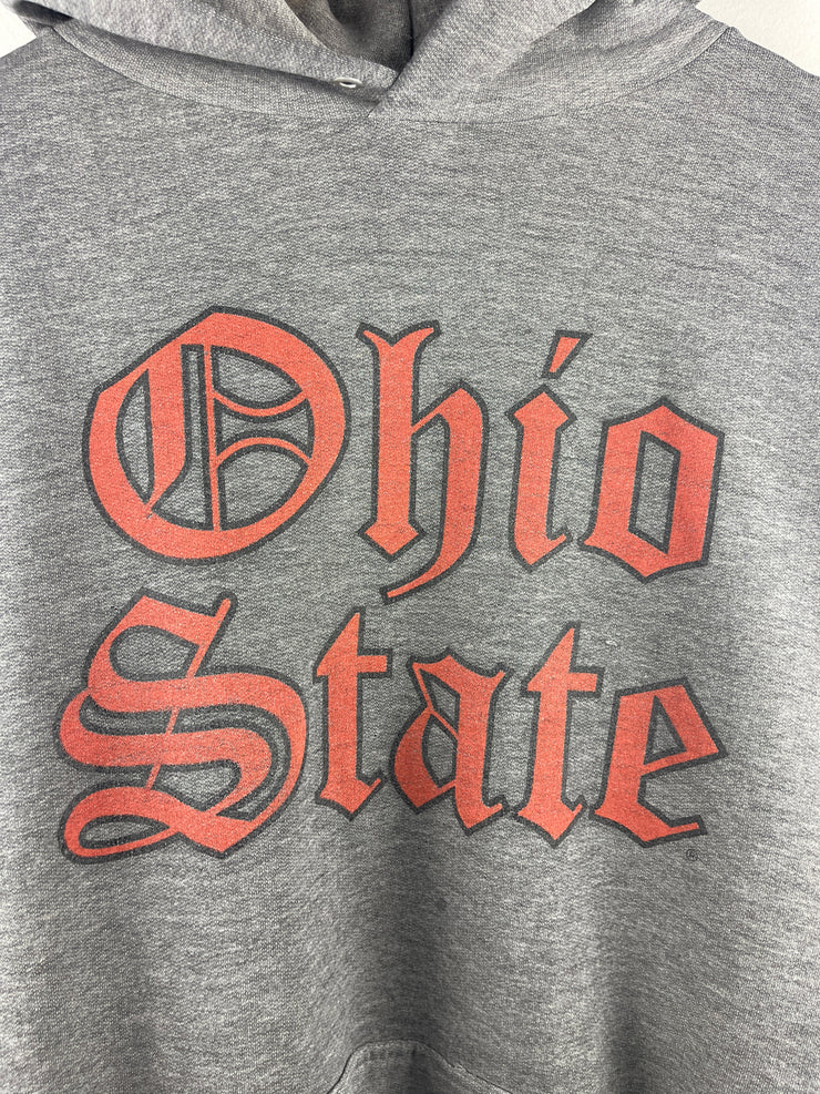 Vintage 90s Lee Ohio State Old English Spellout Grey Hoodie