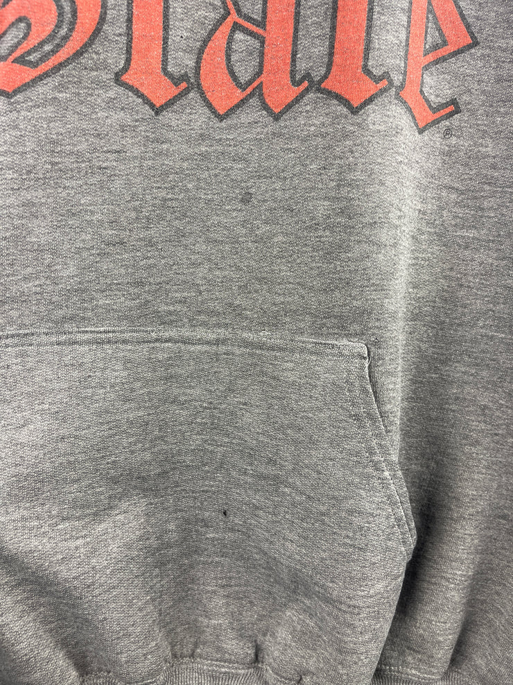 Vintage 90s Lee Ohio State Old English Spellout Grey Hoodie