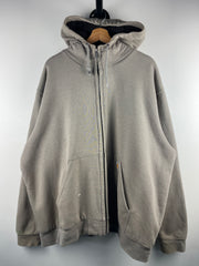 Vintage Carhartt Sherpa Lined Grey Zip Up Hoodie