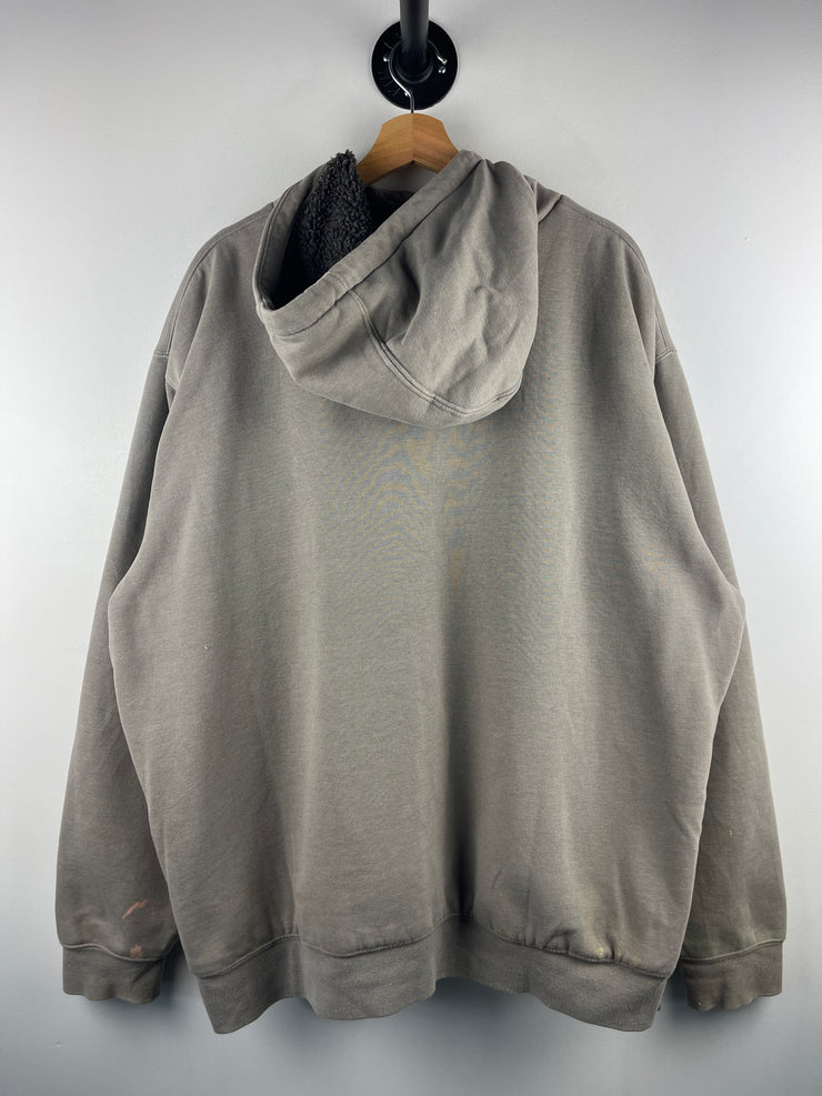 Vintage Carhartt Sherpa Lined Grey Zip Up Hoodie